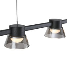 Rocket Iron & Glass Tri-Colour LED 5 Light Pendant